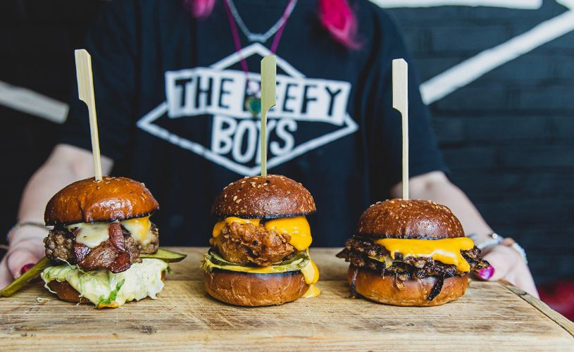 The Beefy Boys sliders on board